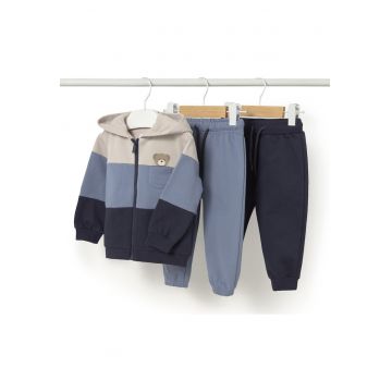 Set 2 perechi pantaloni trening si bluza  bumbac - Albastru