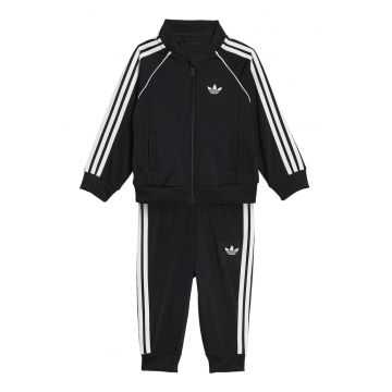 Trening regular fit cu fermoar si logo - Alb/Negru