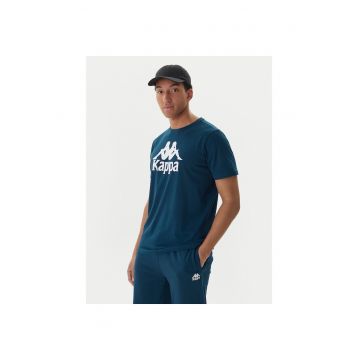 Tricou barbati  bleumarin/alb - bumbac