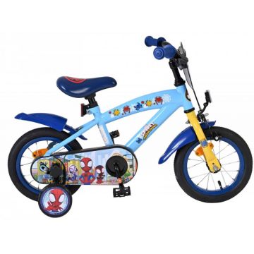 Bicicleta pentru copii EL Spidey si prietenii 12 inch, frana in butuc pentru roata spate, scaun si ghidon reglabil, spite metalice, roti gonflabile