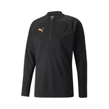 Bluza de fotbal individualFINAL - Negru/Portocaliu neon