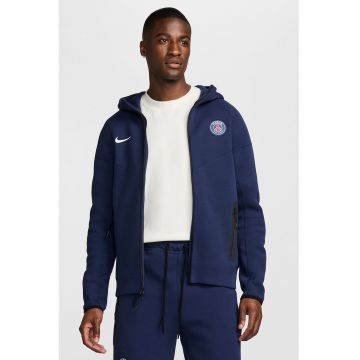 Bluza sport din fleece Paris Saint-Germain Tech - Alb/Bleumarin