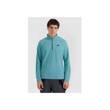 Bluza sport termoactiva barbati -  poliester - guler inalt - slim fit - tehnologie 4FWarm - turcoaz - Turcoaz