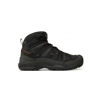Bocanci trekking barbati  304757440 - Piele naturala - Negru - Negru