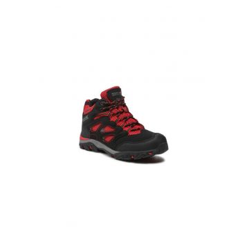 Ghete trekking unisex  Piele ecologica - Negru