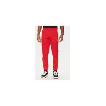 Pantaloni de trening barbati  629588 - Poliester reciclat/Bumbac - Rosu - Rosu