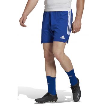 Pantaloni scurti cu benzi logo laterale pentru fotbal - Albastru