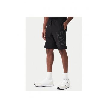 Pantaloni scurti sport barbati  bumbac - negru