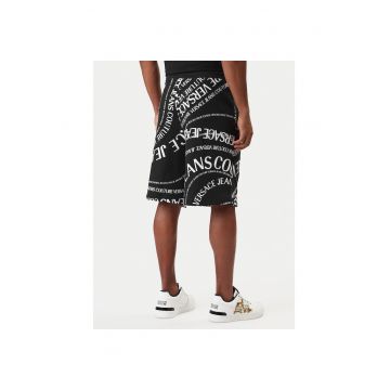 Pantaloni sport barbati -  bumbac - alb - negru