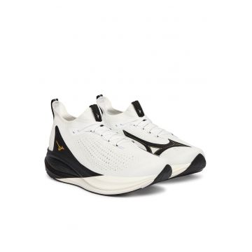 Pantofi sport barbati -  alergare - material textil - alb negru