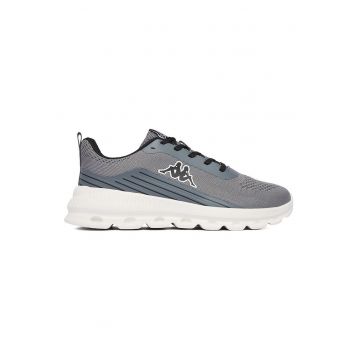Pantofi sport barbati -  material textil - gri - talpa groasa -