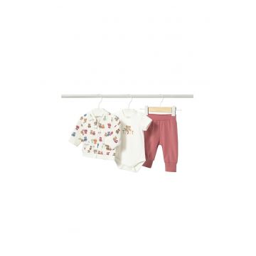 Set trening pentru baieti - Bumbac - luni - Alb -