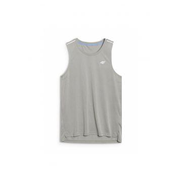 Tricou Alergare Barbati -  Gri - Regular Fit - Reflectorizant - Poliester Durabil - Ventilatie Optimizata - Gri