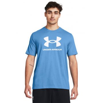 Tricou lejer cu imprimeu logo - Albastru deschis