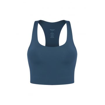 Bustiera sport dama -  bleumarin - poliester reciclat - elastan