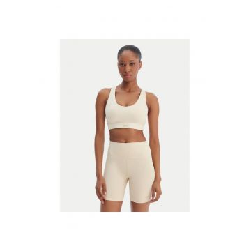 Bustiera sport femei -  bej - poliester reciclat -