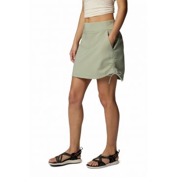 Fusta-pantalon drapata pentru trekking All Seasons - Verde sparanghel