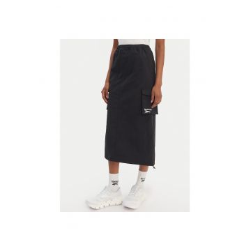 Fusta sport dama -  midi - negru - poliamida -