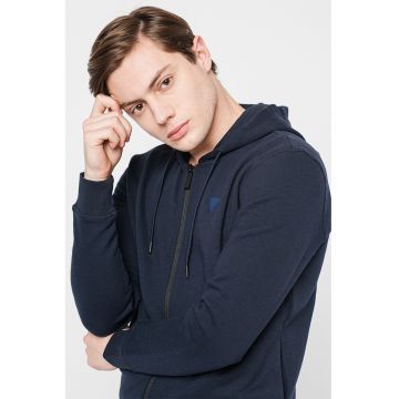 Hanorac uni cu fermoar - poentru fitness - Bleumarin
