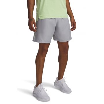 Pantaloni cu logo si buzunare laterale - pentru antrenament Tech - Gri deschis melange/Verde lime
