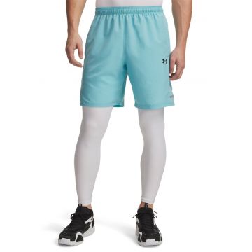 Pantaloni scurti cu croiala lejera si talie elastica - pentru fitness Tech Utility - Negru/Turcoaz