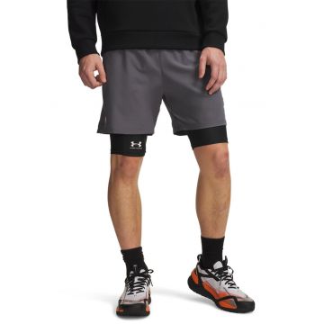 Pantaloni scurti pentru fitness Vanish - Portocaliu/Gri cenusiu