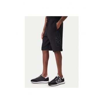 Pantaloni scurti sport Barbat -  bumbac - negru