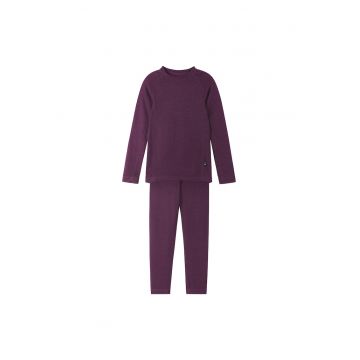 Set lenjerie termica pentru copii  violet - poliester
