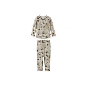 Set Lenjerie Termoactiva  unisex - bej/negru