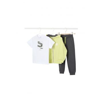 Set trening copii -  bumbac - fermoar - galben -