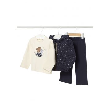 Set trening fetite -  Bleumarin - bumbac - 2 ani