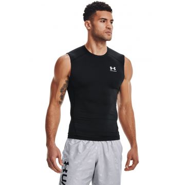 Top slim fit pentru antrenament Armour - Alb/Negru