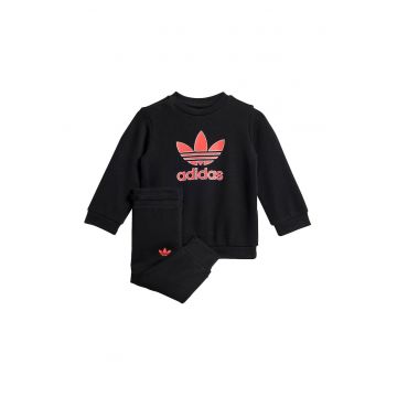 Trening cu imprimeu logo Trefoil - Negru/Portocaliu mandarina