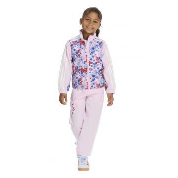 Trening cu model floral - Rosu/Roz pastel/Albastru
