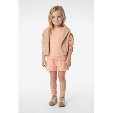 Trening de bumbac cu pantaloni scurti - Piersica