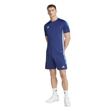Tricou cu decolteu rotund pentru fotbal Tiro Essentials - Alb/Albastru inchis/Albastru deschis