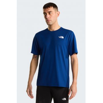 Tricou cu imprimeu logo pe partea din spate pentru fitness 24/7 - Albastru indigo