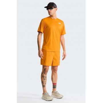 Tricou cu imprimeu logo pe partea din spate pentru fitness 24/7 - Portocaliu