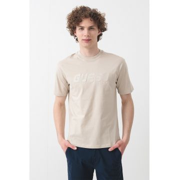 Tricou cu imprimeu logo - pentru fitness - Grej