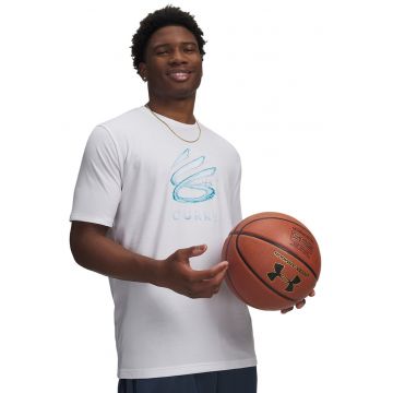 Tricou cu imprimeu pe partea din fata - pentru baschet Curry Splash - Albastru pastel/Alb optic