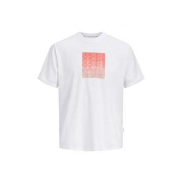 Tricou JACK &JONES Fusion Gradient Box Front 60222 - Alb