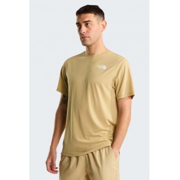 Tricou regular fit cu detaliu logo pentru fitness 24/7 - Galben mustar