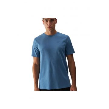 Tricou sport barbati  maneca scurta - bumbac - respirabil - confortabil - albastru
