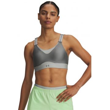 Bustiera cu bretele ajustabile pentru fitness Infinity High 2.0 - Gri inchis