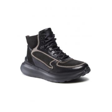 Pantofi sport barbati -  Piele naturala - Negru - 5904862389301
