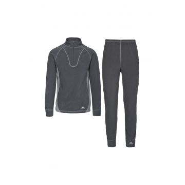 Set termic unisex din fleece - pentru trekking Thriller - 2 piese - Gri inchis