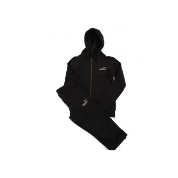Trening copii  Bronze Fz Hooded Suit FL G - Bumbac - Negru -