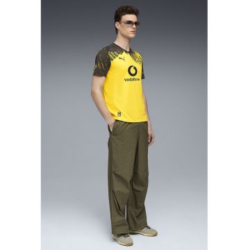 Tricou cu model pentru fotbal Borussia Dortmund - Galben/Negru stins