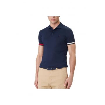 Tricou polo  RWB CUFF LIQUID COTTON SLIM POLO-MW0MW42743-DCC