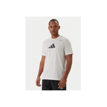 Tricou sport barbati -  poliester reciclat - ecru - bumbac -